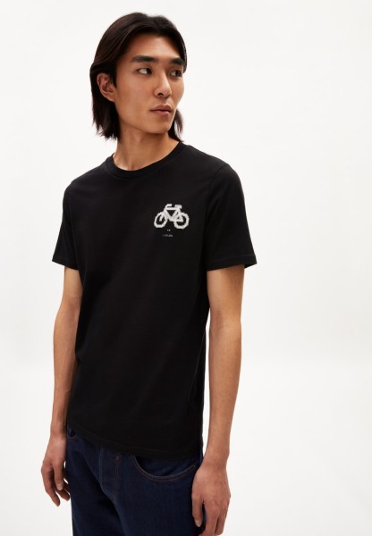 ARMEDANGELS - JAAMES I LIKE BIKE - T-Shirt Regular Fit aus Bio-Baumwolle - black
