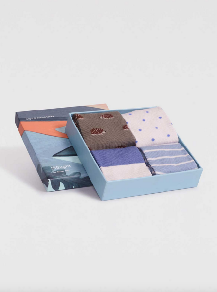 thought - Ray Bamboo Hedgehog - 4er Socken Geschenkbox für Kinder - Multi