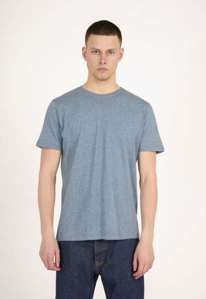 KnowledgeCotton Apparel - Basic T-Shirt - 1372 China Blue Melange