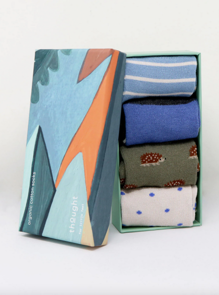 thought - Ray Bamboo Hedgehog - 4er Socken Geschenkbox für Babys - Multi