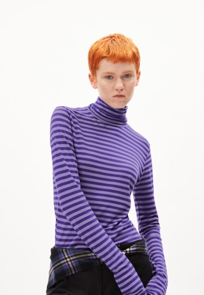 ARMEDANGELS - GRAZILIAA STRIPES - Shirt Slim Fit aus Bio-Baumwolle - purple stone/indigo lila