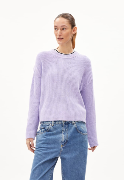 ARMEDANGELS - NURIAAS - Pullover Loose Fit aus Baumwolle (kbA) - lavender light
