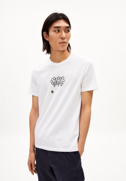 ARMEDANGELS - JAAMES FLOWERS - T-Shirt Regular Fit aus Bio-Baumwolle - white
