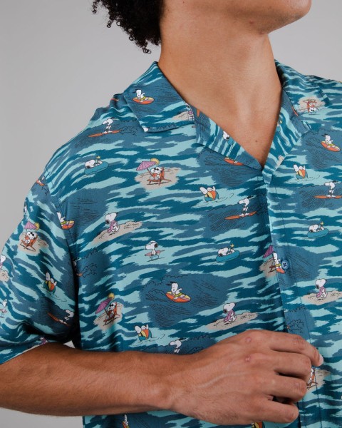 brava - Peanuts Coast Aloha Shirt - Ocean