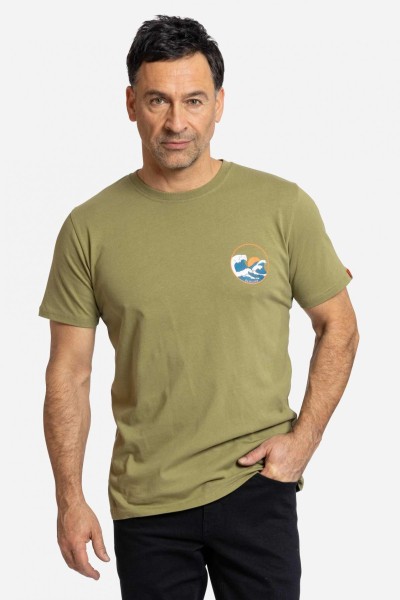ELKLINE - WELLENREITER - T-Shirt aus reiner Bio-Baumwolle für Herren - avocado