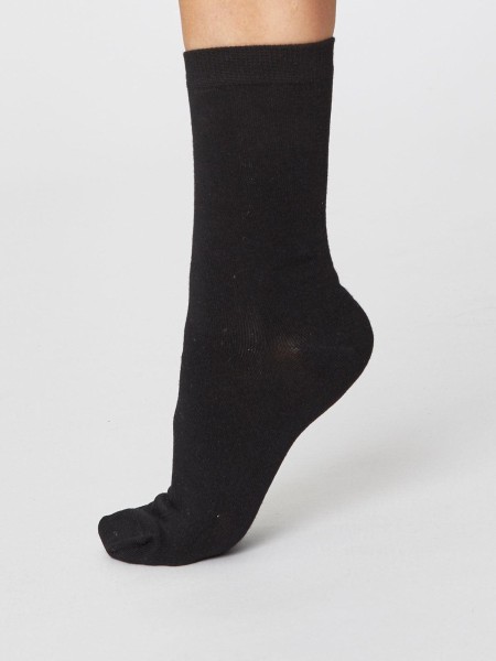 thought - Solid Jackie Bamboo Socken - Black - Größe 39-41