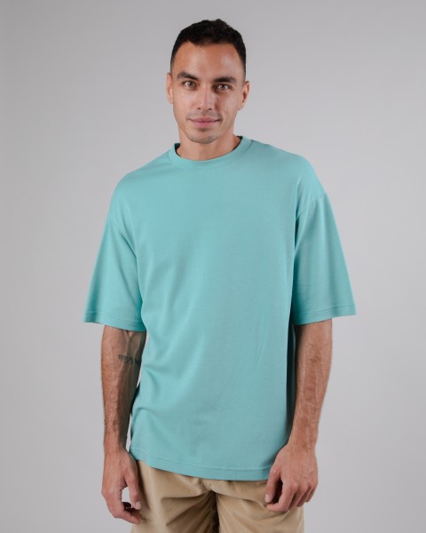 brava - Interlock Oversize T-Shirt - Ozean