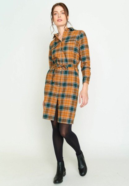 GREENBOMB - Jazz - Ginger Check - Kleid aus Bio-Baumwolle