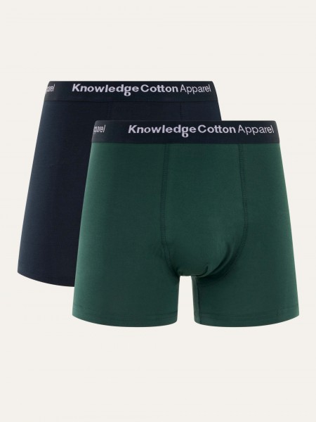 KnowledgeCotton Apparel - 2-Pack Unterhosen - Trekking Green