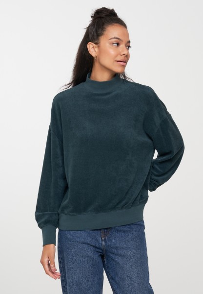 recolution - DICHONDRA - Frottee Sweatshirt aus Bio-Baumwolle - deep green