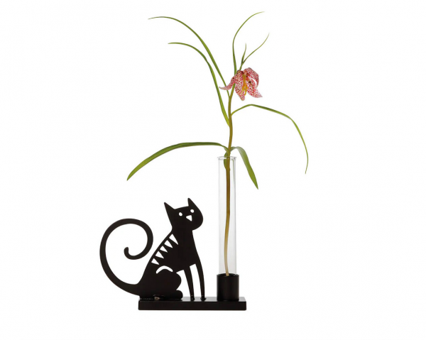 BENGT & LOTTA - Sitting Cat - big candle holder - black