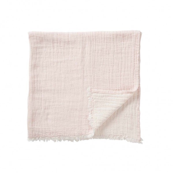 KLIPPAN - Duo BABY Plaid - 70 x 90 cm - 80% Organic Cotton/20% Leinen - Pink