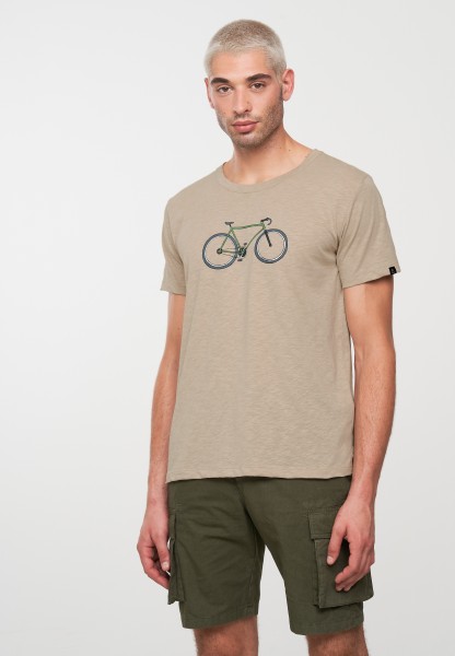 recolution - BAY BIKE - T-Shirt aus Bio-Baumwolle - taupe grey