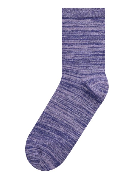 KnowledgeCotton Apparel - Single pack Space dye lurex socks - Violet Tulip