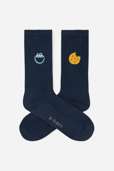 A-dam Underwear - Navy Cookiemonster - Socken