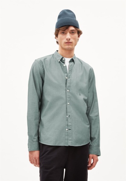 ARMEDANGELS - QUAASA - Hemd Regular Fit aus Bio-Baumwolle - boreal green