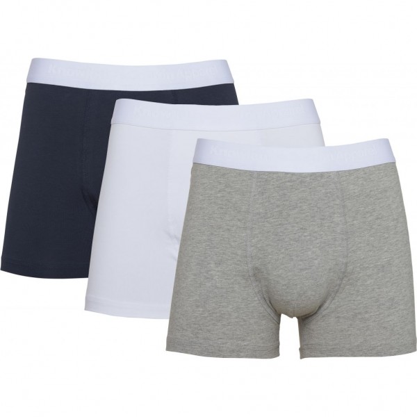 KnowledgeCotton Apparel - MAPLE 3 pack underwear - 1012 Grey Melange