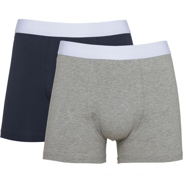 KnowledgeCotton Apparel - MAPLE 2 pack underwear - 1012 Grey Melange