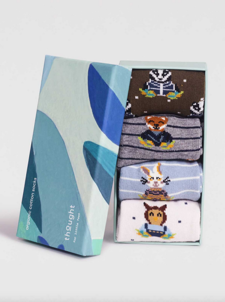 thought - Ash Animal - 4er Socken Geschenkbox für Babys - Multi