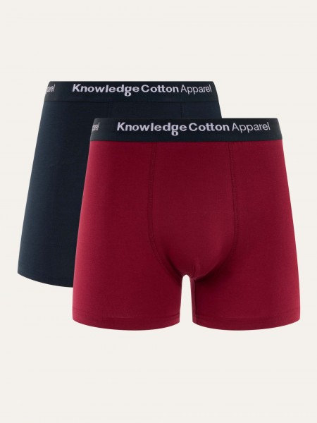 KnowledgeCotton Apparel - 2-Pack Unterhosen - Rhubarb