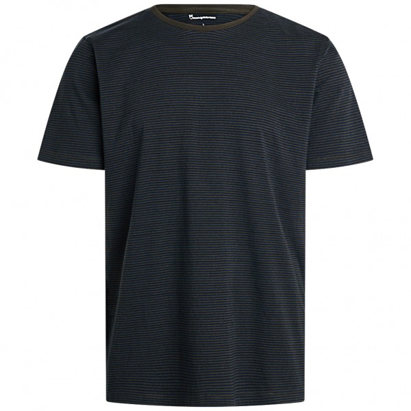 KnowledgeCotton Apparel - STRIPED BASIC T-SHIRT - Forrest Night